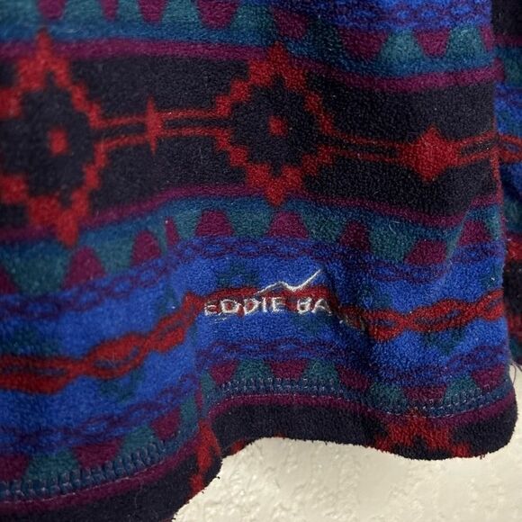 Eddie Bauer Women's 1/4 Zip Aztec Print Fleece Pullover Sweater Size XL - Picture 4 of 5